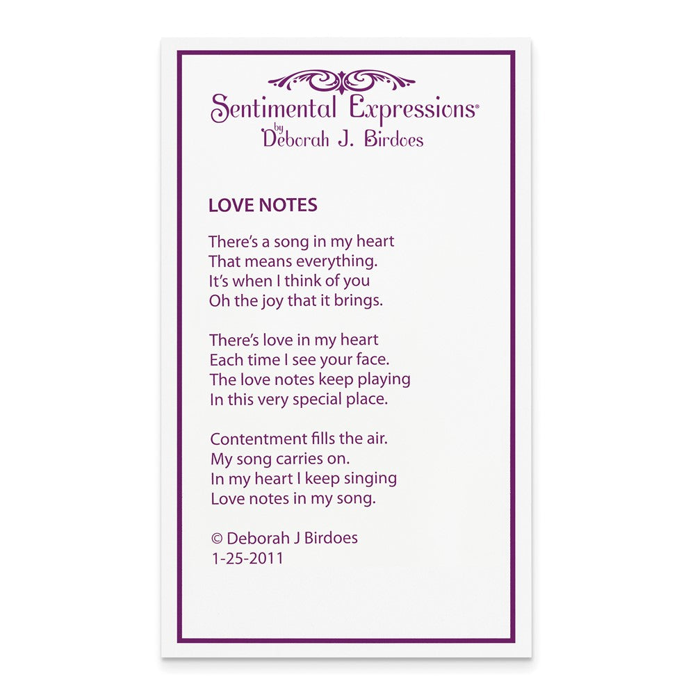 Sterling Silver Sentimental Expressions Rhodium-Plated Love Note 18In Necklace