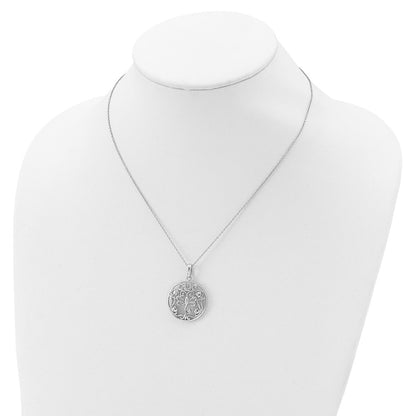 Sterling Silver Sentimental Expressions Rhodium-Plated Cz Lovebug Butterfly 18 Inch Necklace