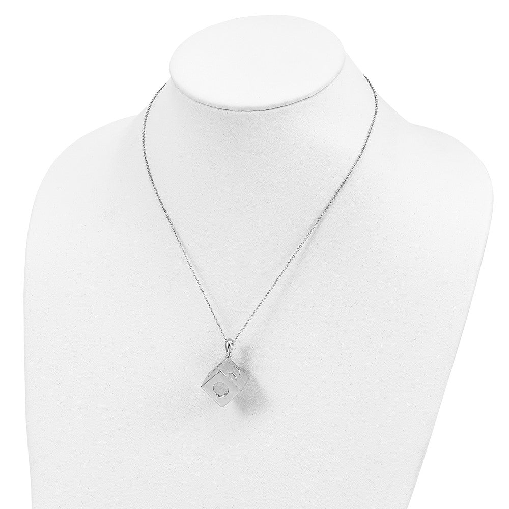 Sterling Silver Sentimental Expressions Rhodium-Plated Lucky As Can Be 18In Necklace