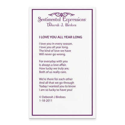 Sterling Silver Sentimental Expressions Rhodium-Plated Cz I Love You All Year Long 18In Necklace