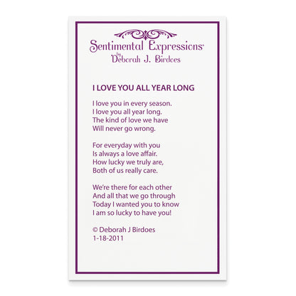 Sterling Silver Sentimental Expressions Rhodium-Plated Cz I Love You All Year Long Earrings