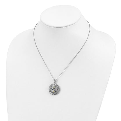 Sterling Silver Sentimental Expressions Rhodium-Plated Cz Bliss 18In Necklace