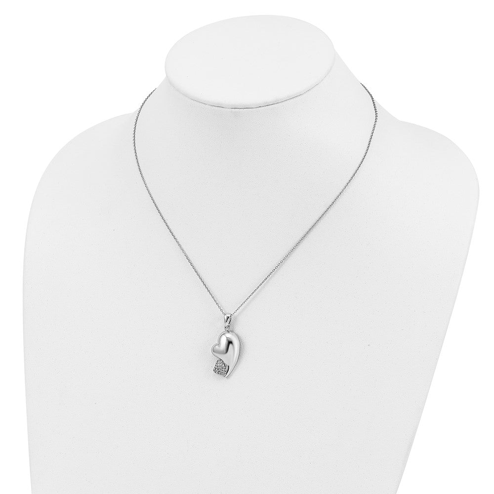 Sterling Silver Sentimental Expressions Rhodium-Plated Cz My Beloved Friend 18In Necklace