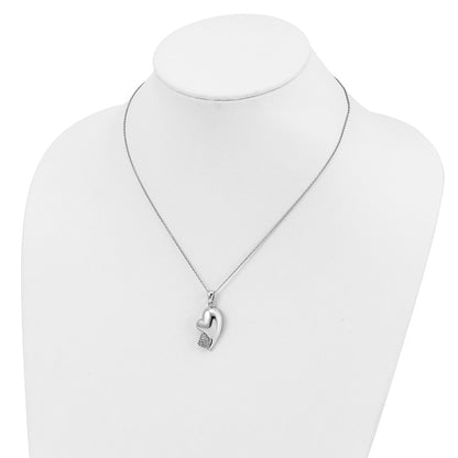 Sterling Silver Sentimental Expressions Rhodium-Plated Cz My Beloved Friend 18In Necklace