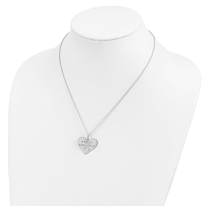 Sterling Silver Sentimental Expressions Rhodium-Plated Antiqued Cz A Mother Is Forever Friend 18In Necklace