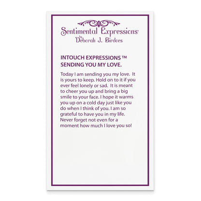 Sterling Silver Sentimental Expressions Rhodium-Plated Antiqued Sending You My Love Heart 18 Inch Necklace