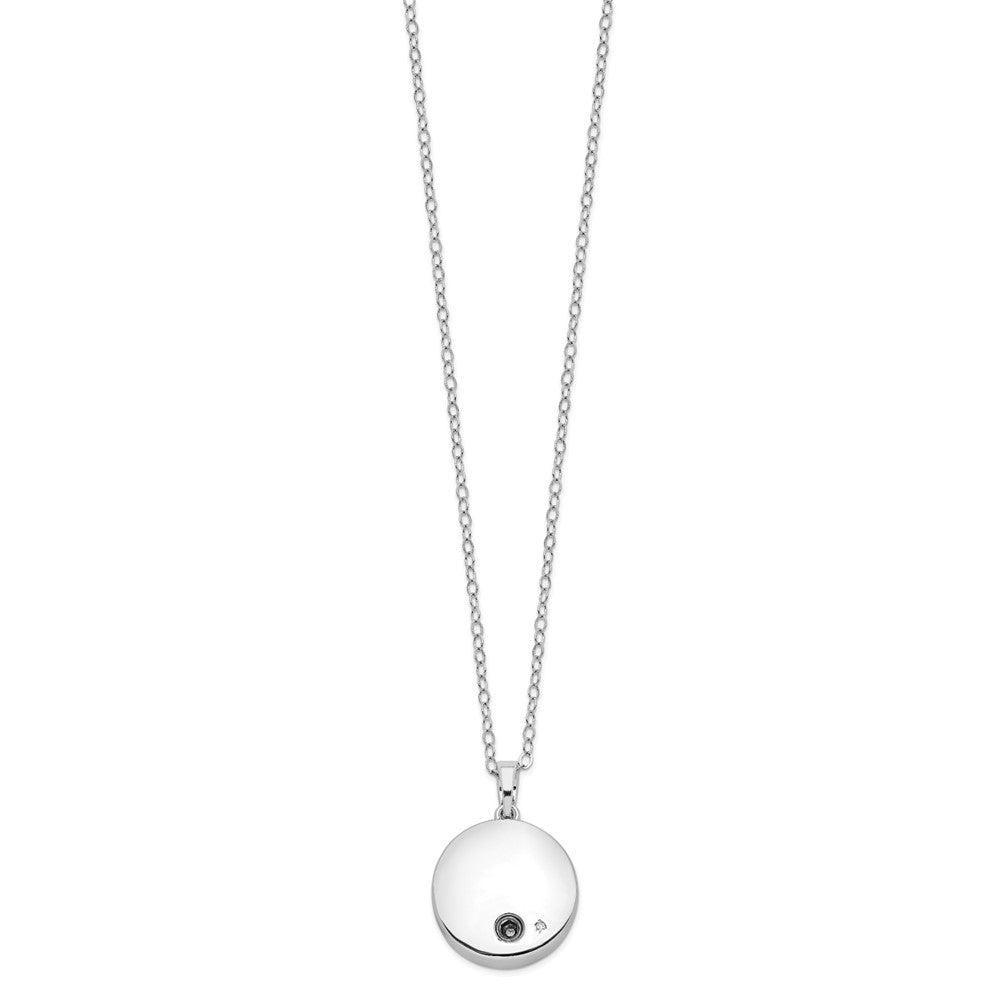 Sterling Silver Sentimental Expressions Rhodium-Plated Tear In Circle Ash Holder 18 Inch Necklace
