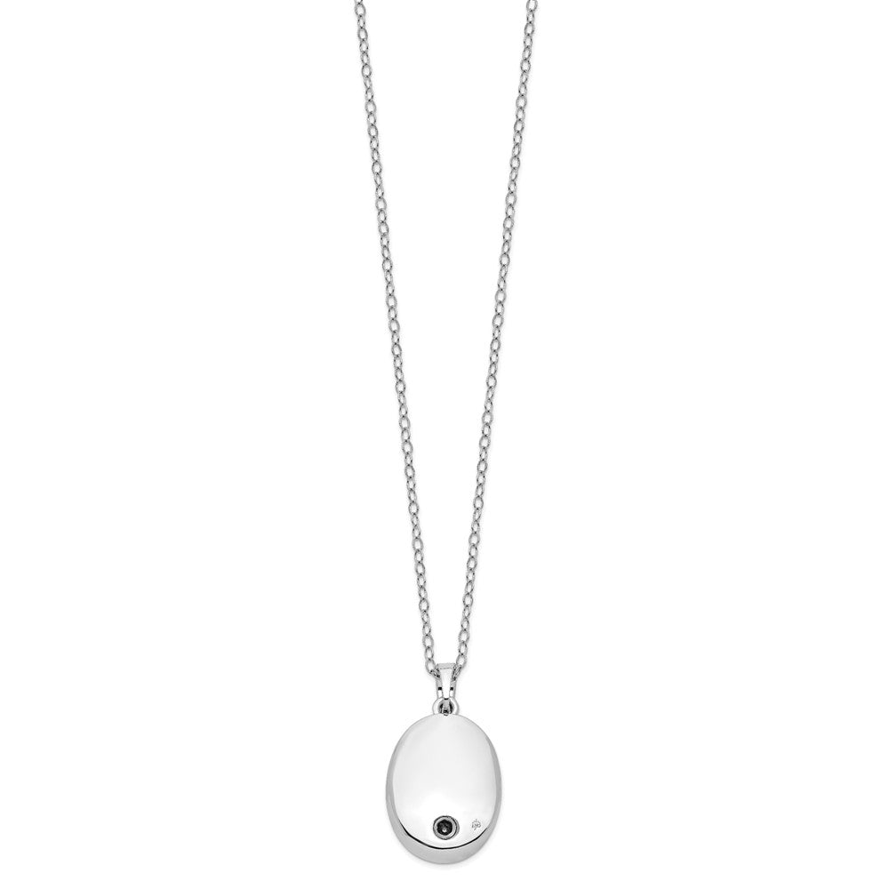 Sterling Silver Sentimental Expressions Rhodium-Plated Butterfly Ash Holder 18 Inch Necklace