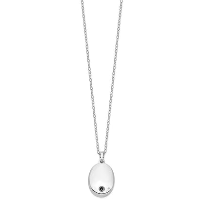 Sterling Silver Sentimental Expressions Rhodium-Plated Butterfly Ash Holder 18 Inch Necklace