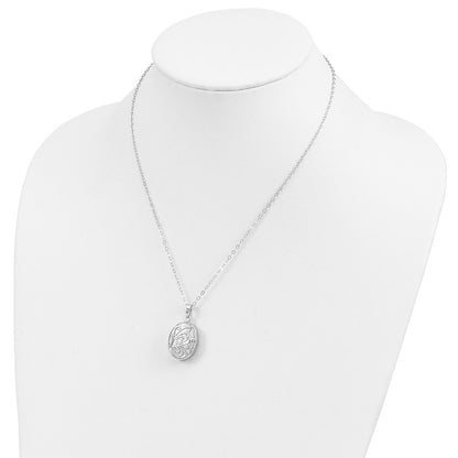 Sterling Silver Sentimental Expressions Rhodium-Plated Butterfly Ash Holder 18 Inch Necklace