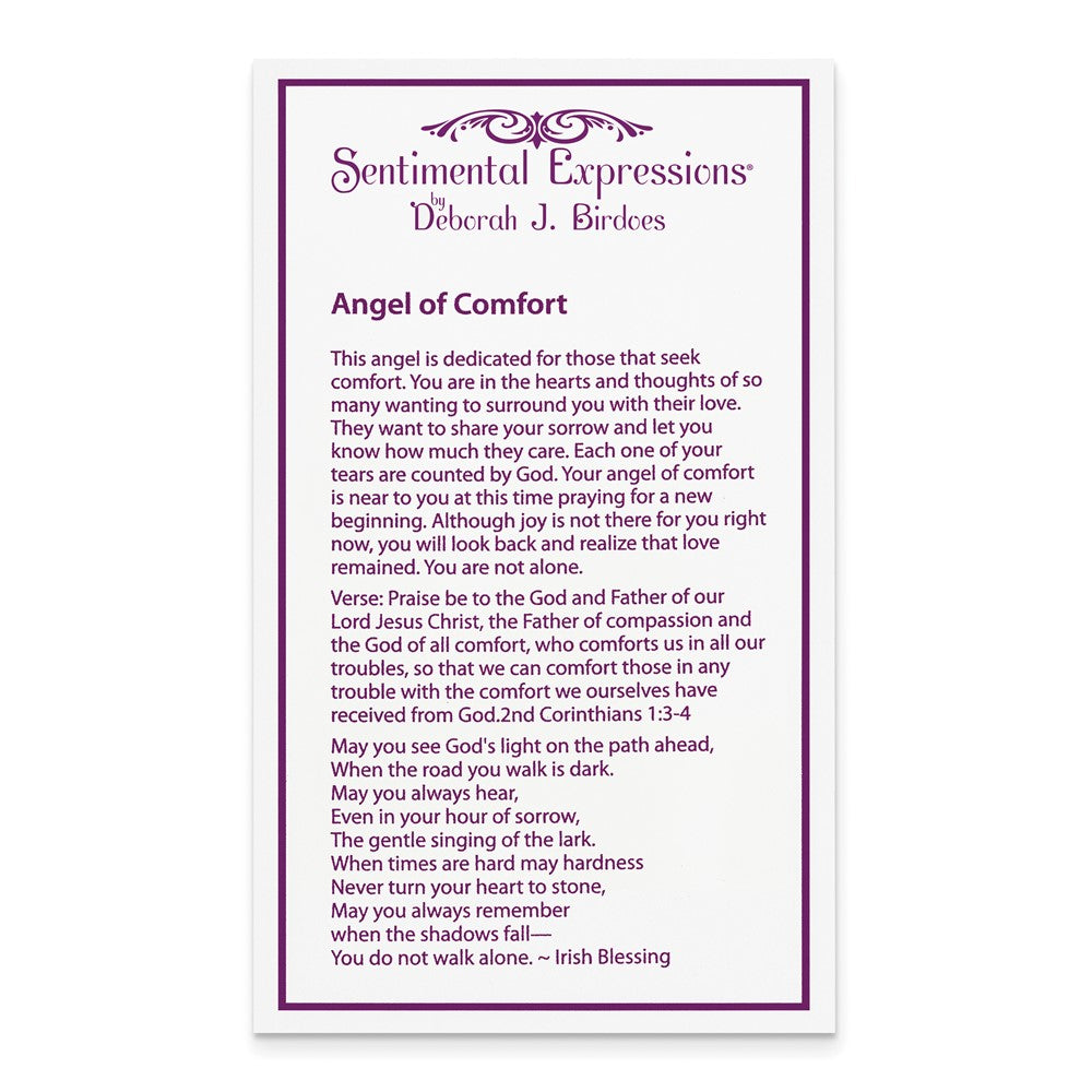 Sterling Silver Sentimental Expressions Rhodium-Plated Cz Angel Of Comfort 18In. Necklace