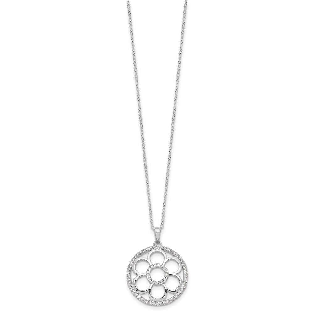 Sterling Silver Sentimental Expressions Rhodium-Plated Cz My Special Friend 18In. Necklace