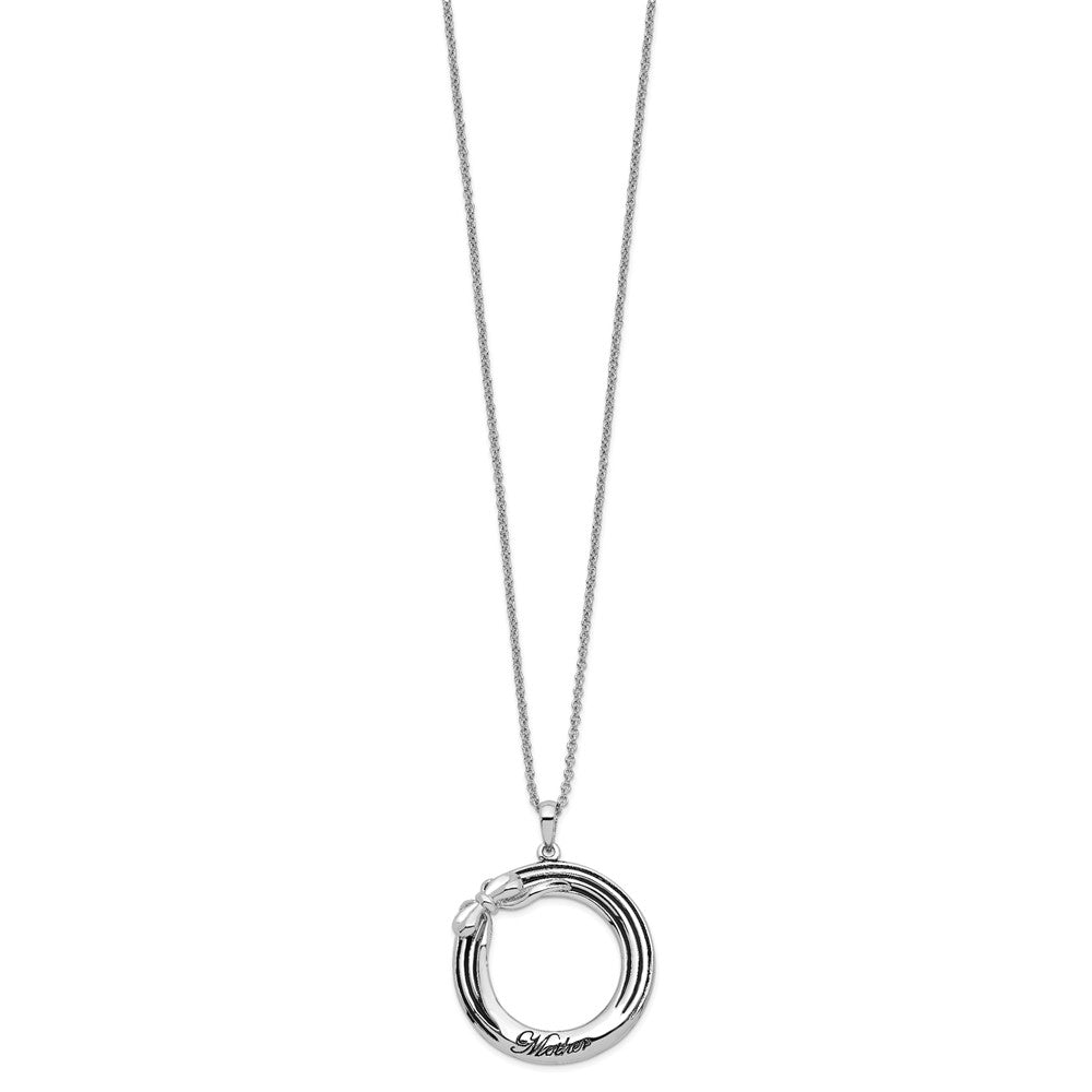 Sterling Silver Sentimental Expressions Rhodium-Plated Antiqued My Mother, Gift 18In. Necklace