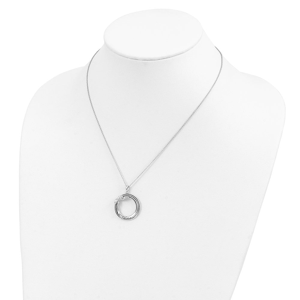 Sterling Silver Sentimental Expressions Rhodium-Plated Antiqued My Mother, Gift 18In. Necklace