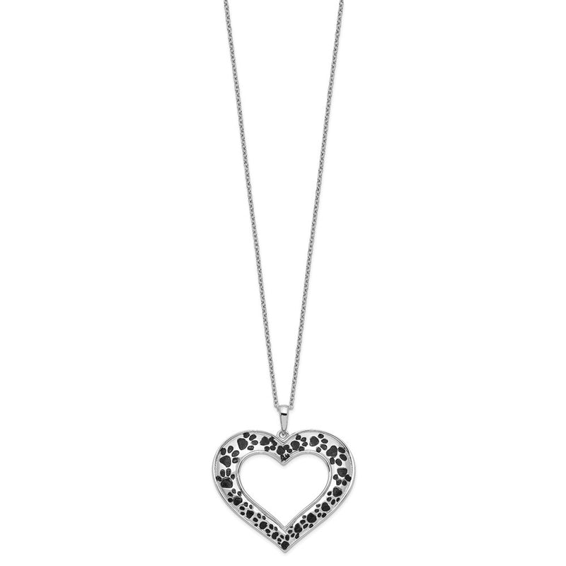 Sterling Silver Sentimental Expressions Rhodium-Plated Antiqued Animal Lover 18In. Necklace