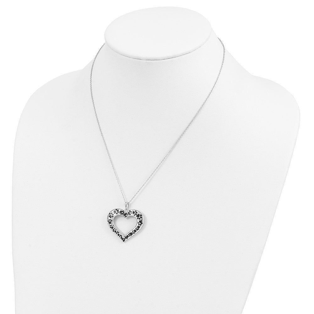 Sterling Silver Sentimental Expressions Rhodium-Plated Antiqued Animal Lover 18In. Necklace