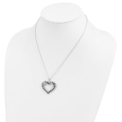 Sterling Silver Sentimental Expressions Rhodium-Plated Antiqued Animal Lover 18In. Necklace