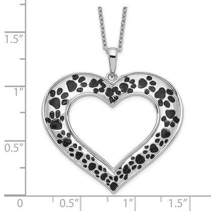 Sterling Silver Sentimental Expressions Rhodium-Plated Antiqued Animal Lover 18In. Necklace