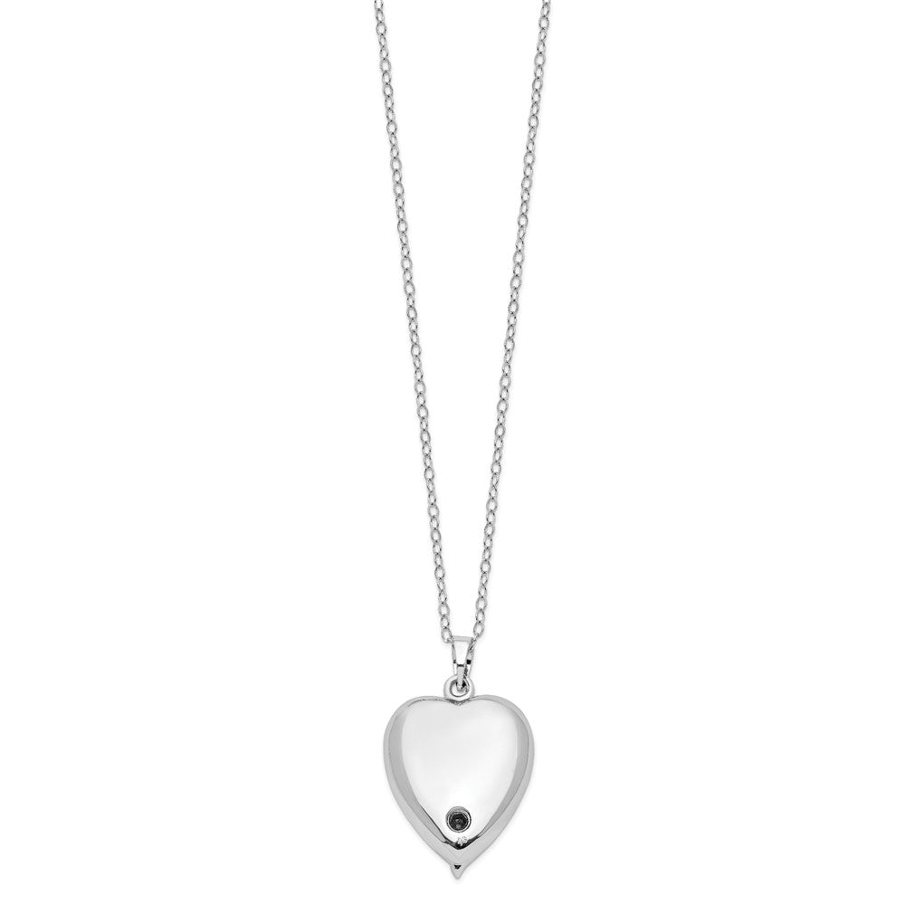 Sterling Silver Sentimental Expressions Rhodium-Plated Forever My Baby Ash Holder 18 Inch Necklace
