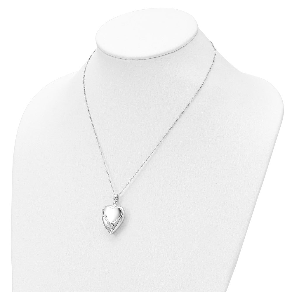 Sterling Silver Sentimental Expressions Rhodium-Plated Forever My Baby Ash Holder 18 Inch Necklace