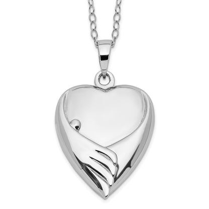 Sterling Silver Sentimental Expressions Rhodium-Plated Forever My Baby Ash Holder 18 Inch Necklace