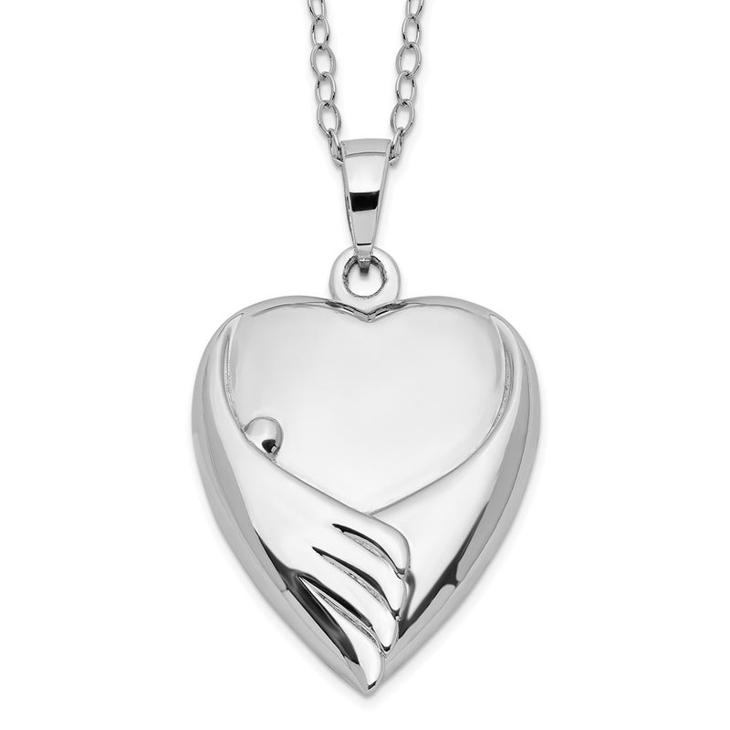 Sterling Silver Sentimental Expressions Rhodium-Plated Forever My Baby Ash Holder 18 Inch Necklace
