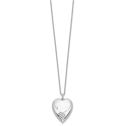 Sterling Silver Sentimental Expressions Rhodium-Plated Forever My Baby 18 Inch Necklace