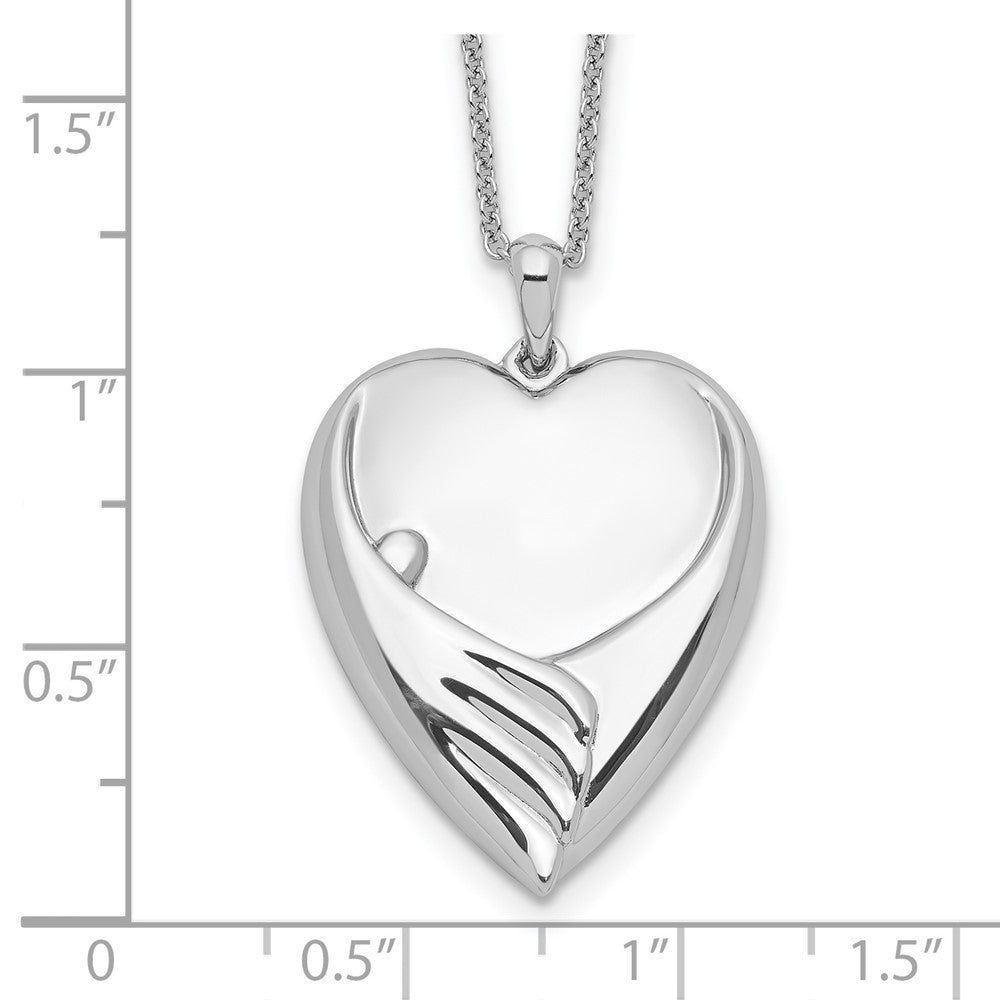 Sterling Silver Sentimental Expressions Rhodium-Plated Forever My Baby 18 Inch Necklace