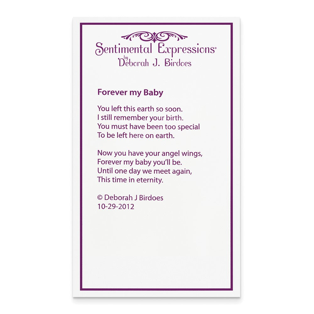 Sterling Silver Sentimental Expressions Rhodium-Plated Forever My Baby 18 Inch Necklace
