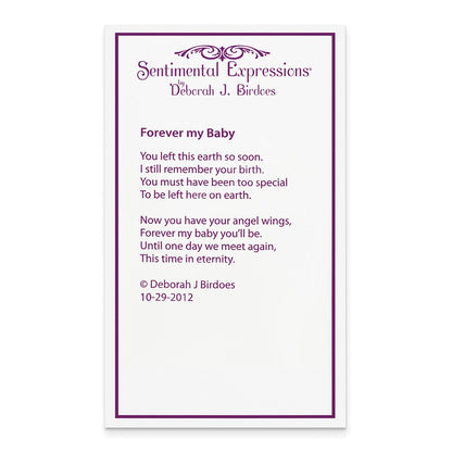 Sterling Silver Sentimental Expressions Rhodium-Plated Forever My Baby 18 Inch Necklace