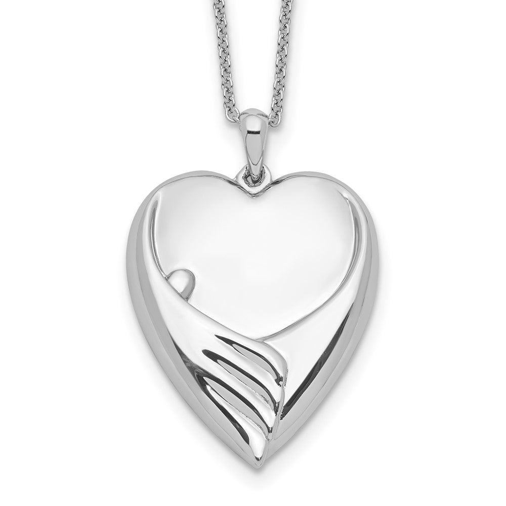 Sterling Silver Sentimental Expressions Rhodium-Plated Forever My Baby 18 Inch Necklace