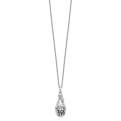 Sterling Silver Sentimental Expressions Rhodium-Plated Mother'S Pride And Joy 18In. Necklace