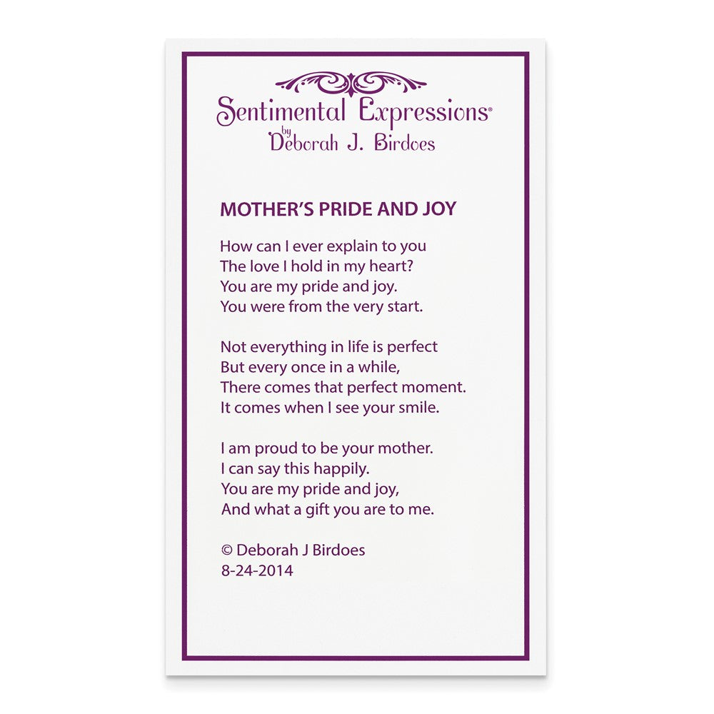 Sterling Silver Sentimental Expressions Rhodium-Plated Mother'S Pride And Joy 18In. Necklace