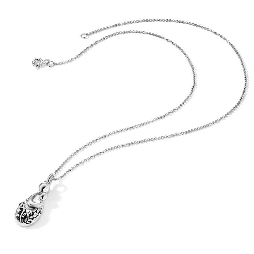 Sterling Silver Sentimental Expressions Rhodium-Plated Mother'S Pride And Joy 18In. Necklace