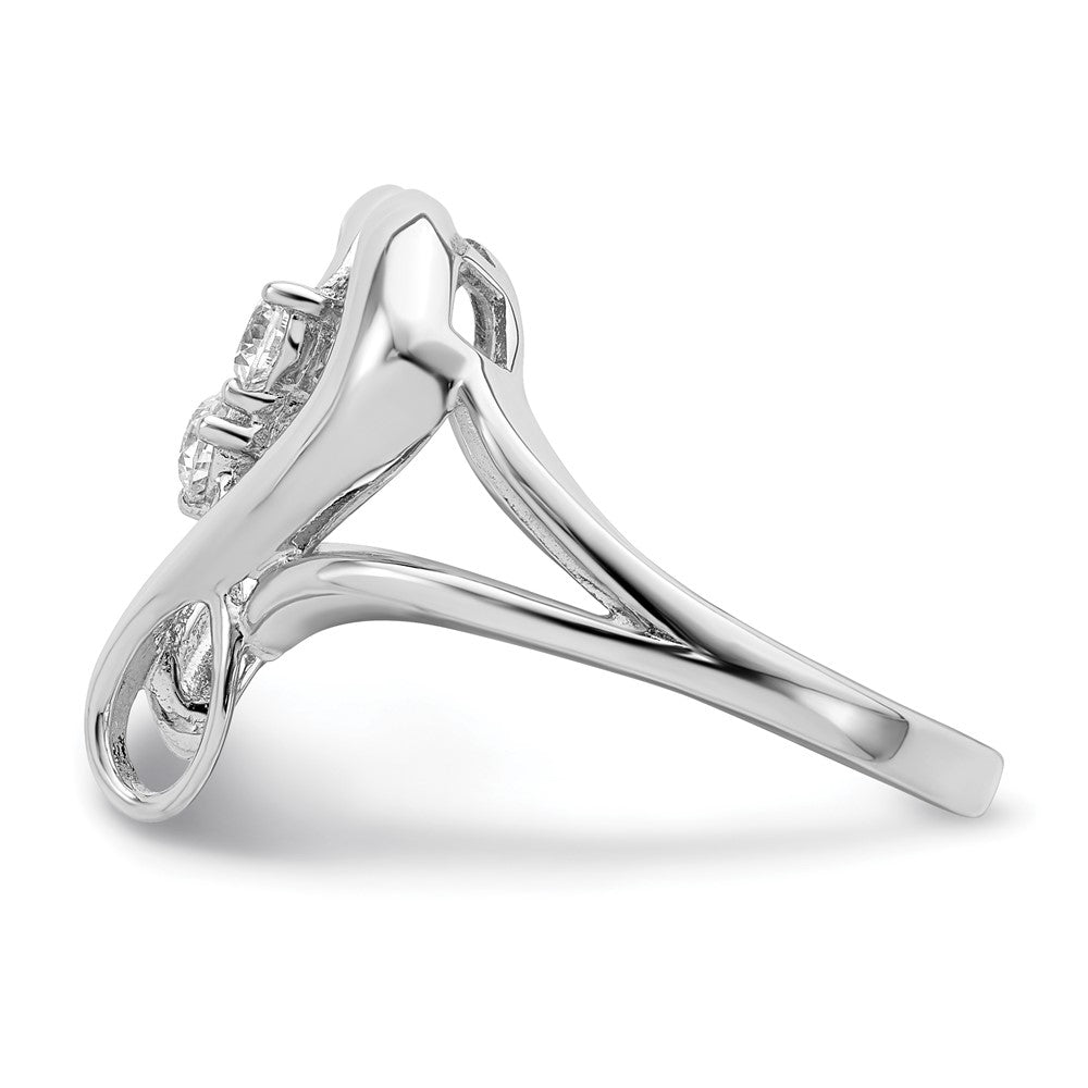 Sterling Silver Sentimental Expressions Rhodium-Plated Cz Pure In Spirit Ring