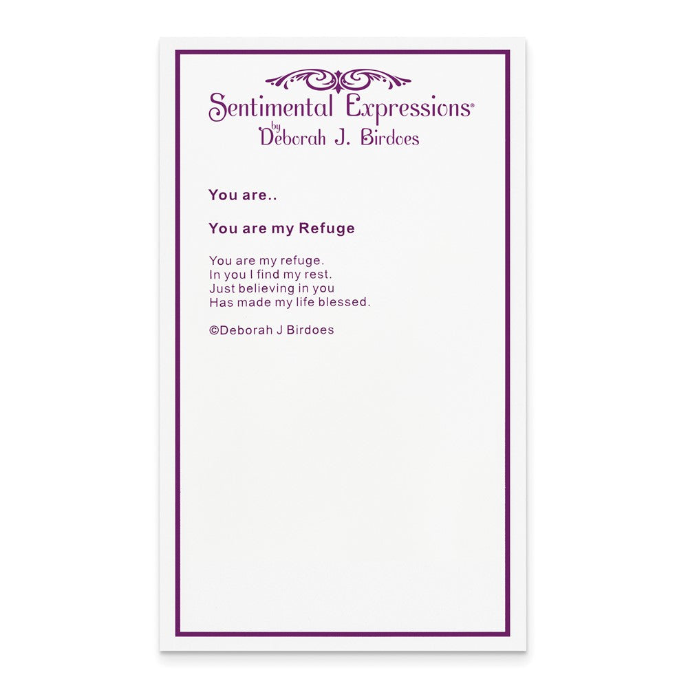 Sterling Silver Sentimental Expressions Rhodium-Plated Cz Antiqued You Are My Refuge 18In. Necklace