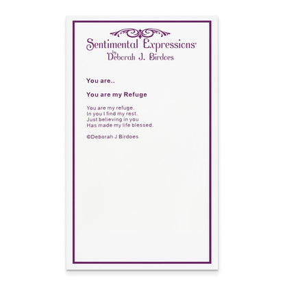Sterling Silver Sentimental Expressions Rhodium-Plated Cz Antiqued You Are My Refuge 18In. Necklace
