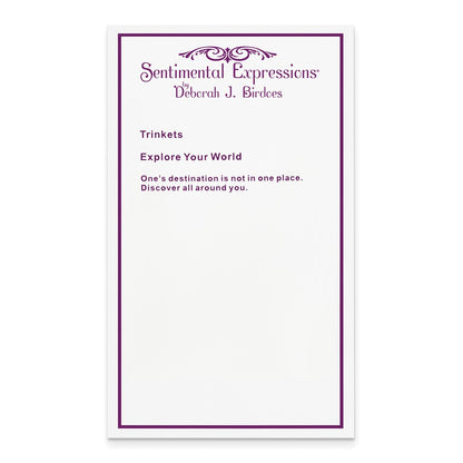 Sterling Silver Sentimental Expressions Rhodium-Plated Cz Explore Your World 14In. Necklace With 2In. Ext
