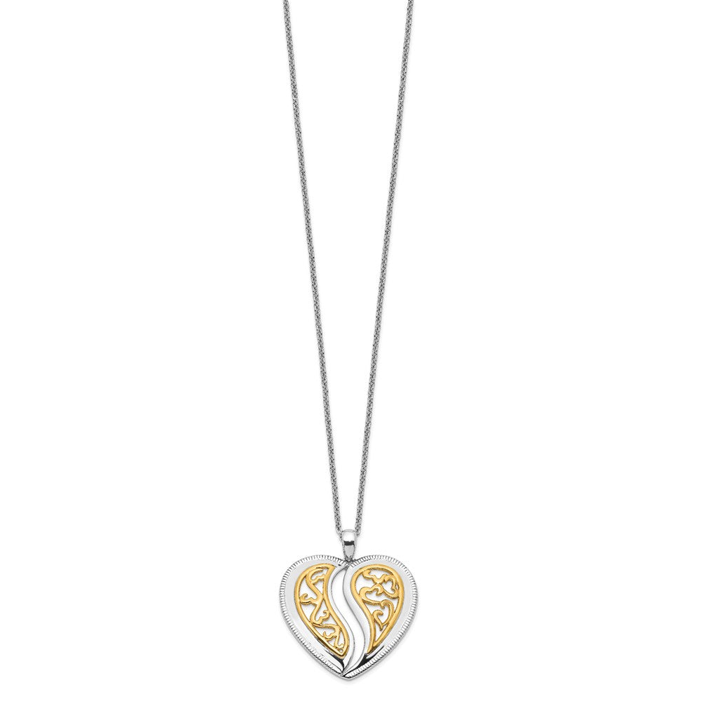 Sterling Silver Sentimental Expressions Gold-Plated Just Perfect 18In. Necklace
