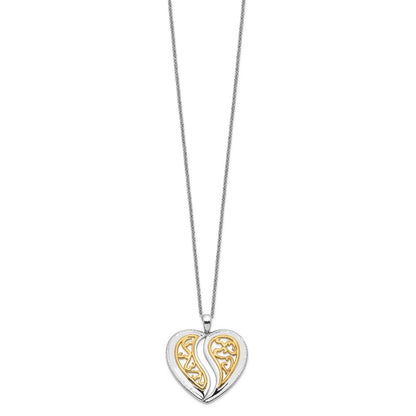 Sterling Silver Sentimental Expressions Gold-Plated Just Perfect 18In. Necklace