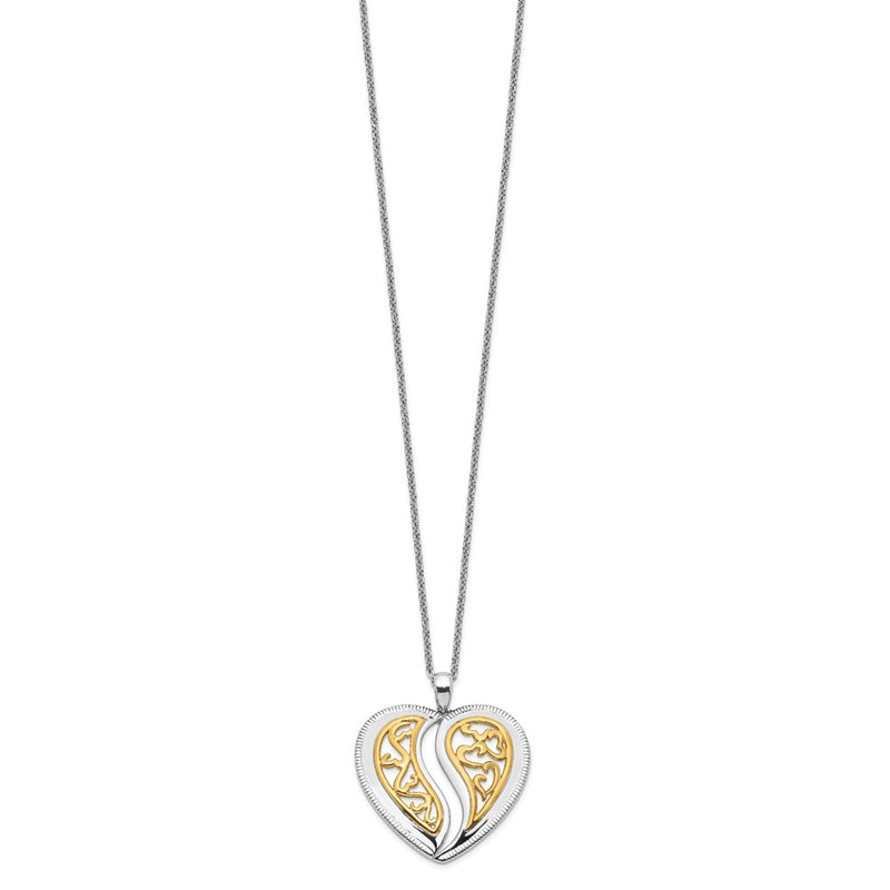 Sterling Silver Sentimental Expressions Gold-Plated Just Perfect 18In. Necklace