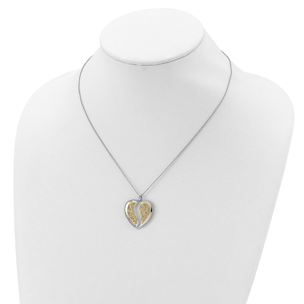 Sterling Silver Sentimental Expressions Gold-Plated Just Perfect 18In. Necklace