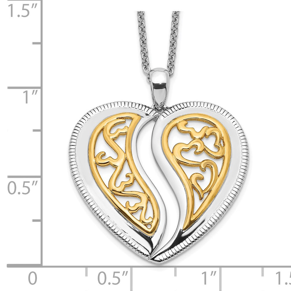 Sterling Silver Sentimental Expressions Gold-Plated Just Perfect 18In. Necklace