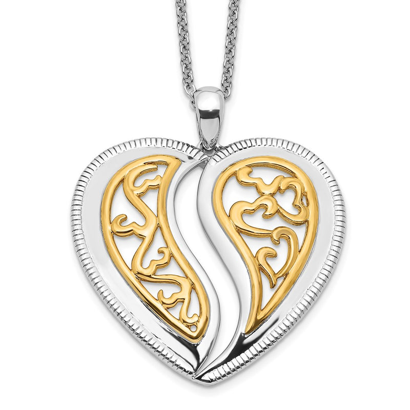 Sterling Silver Sentimental Expressions Gold-Plated Just Perfect 18In. Necklace