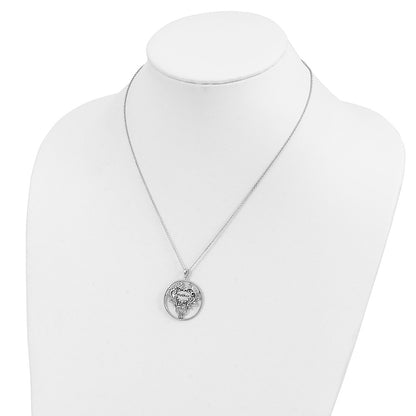 Sterling Silver Sentimental Expressions Rhodium-Plated Antiqued Mother 18In. Necklace