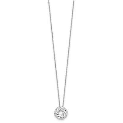 Sterling Silver Sentimental Expressions Rhodium-Plated Cz Sparkle And Shine 14In. Necklace With 2In. Ext