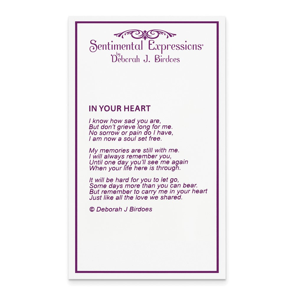 Sterling Silver Sentimental Expressions Rhodium-Plated Antiqued In My Heart 18 Inch Necklace