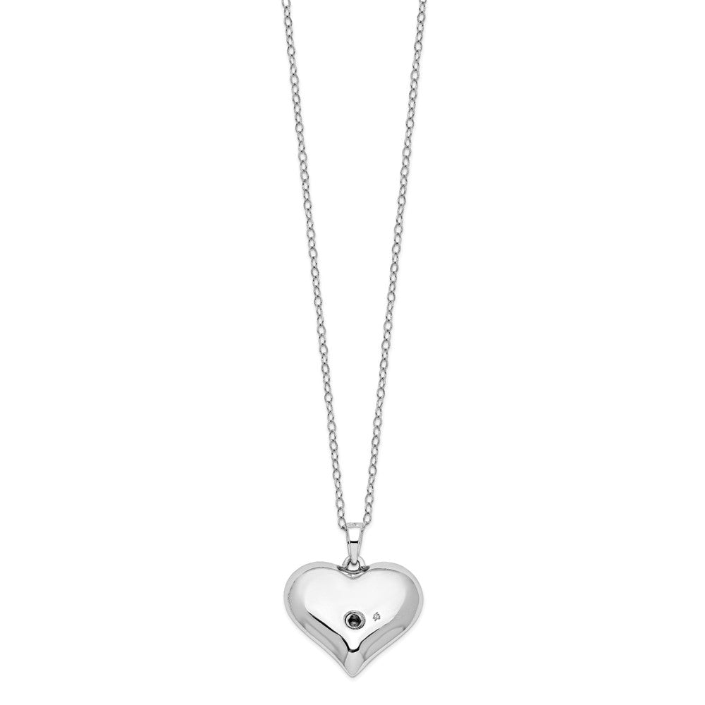 Sterling Silver Sentimental Expressions Without You Hear Ash Holder 18 Inch Necklace
