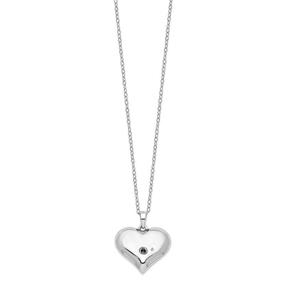 Sterling Silver Sentimental Expressions Without You Hear Ash Holder 18 Inch Necklace