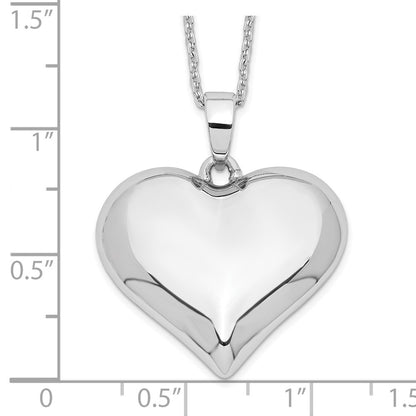 Sterling Silver Sentimental Expressions Without You Hear Ash Holder 18 Inch Necklace